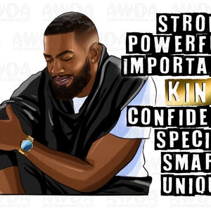 Black man king png sublimation design download, afro American png, afro man png, black people png, afro png, sublimate designs download