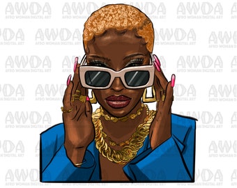 Descarga de diseño de sublimación de png de reina afro rubia, png de mujer afro, png afro, png de afro rubia, png de reina afro, descarga de diseños sublimados