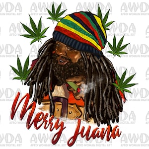 Merry Juana Black Santa Png Sublimation Design, Merry Christmas Png, Merry Juana Png, Black Santa Png,Rasta Black Santa Png,Digital Download