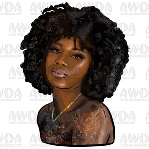 Afro lady png sublimation design download, afro woman png, black woman png, afro png, beautiful woman png, sublimate designs download