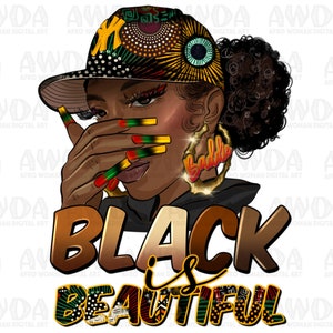 Black is beautiful png sublimation design download, afro woman png, black queen png, Juneteenth png, afro png, sublimate designs download