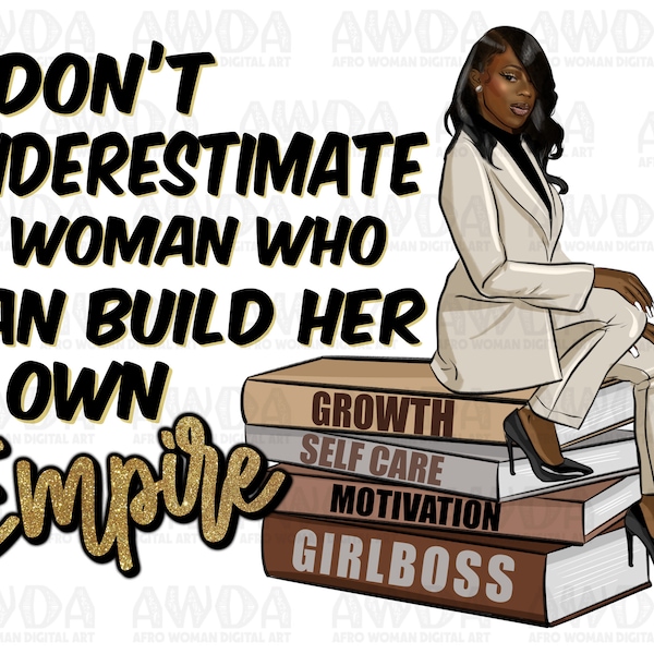 Girl boss motivation quotes png sublimation design download, afro woman png,fashion black woman png,boss lady png,sublimate designs download