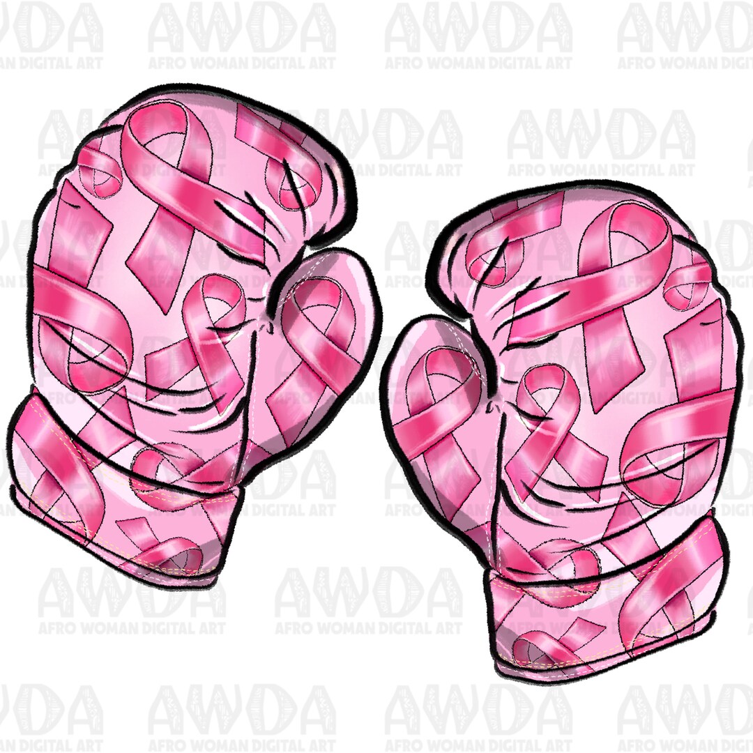 Breast Cancer Boxing Gloves Png Sublimation Design Download, Breast Cancer Png, Cancer Awareness