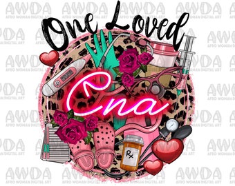 Um amado CNA Nurse png download de design de sublimação, Valentine's Nurse png, Nurse life png, afro Nurse png, Nursing png, sublimate download