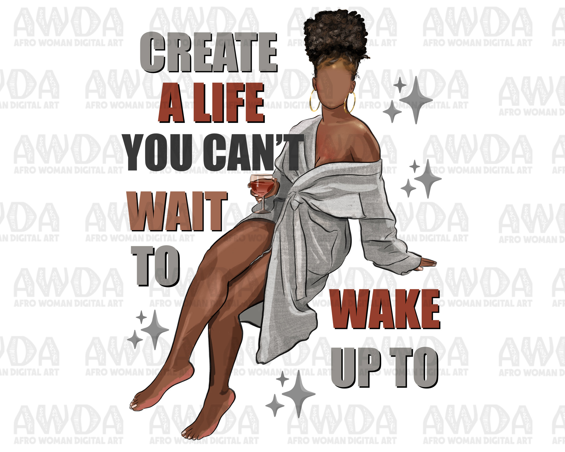 Black Woman Motivation Quotes Png Sublimation Design Download, Afro ...