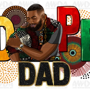 Dope black dad png sublimation design download, Father&#39;s Day png, afro American png, afro man png, afro png, sublimate designs download