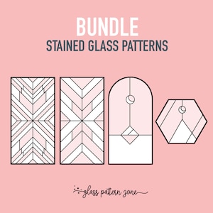 BOHO & ICE, Stained Glass Pattern, Stained glass patterns, DIY stained glass,