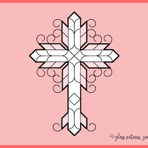 CROSS, Butterfly, Stained Glass Pattern, Stained glass patterns, DIY stained glass