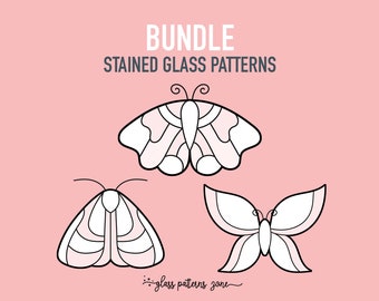 Butterfly Stained Glass Pattern Bundle: DIY Beginner Project (PDF Pattern)