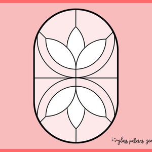 FLOWERS, Stained Glass Pattern, Stained glass patterns, DIY stained glass,