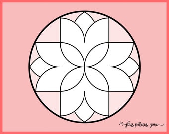 Damascus Stained Glass Pattern: DIY Geometric Design (PDF Pattern)