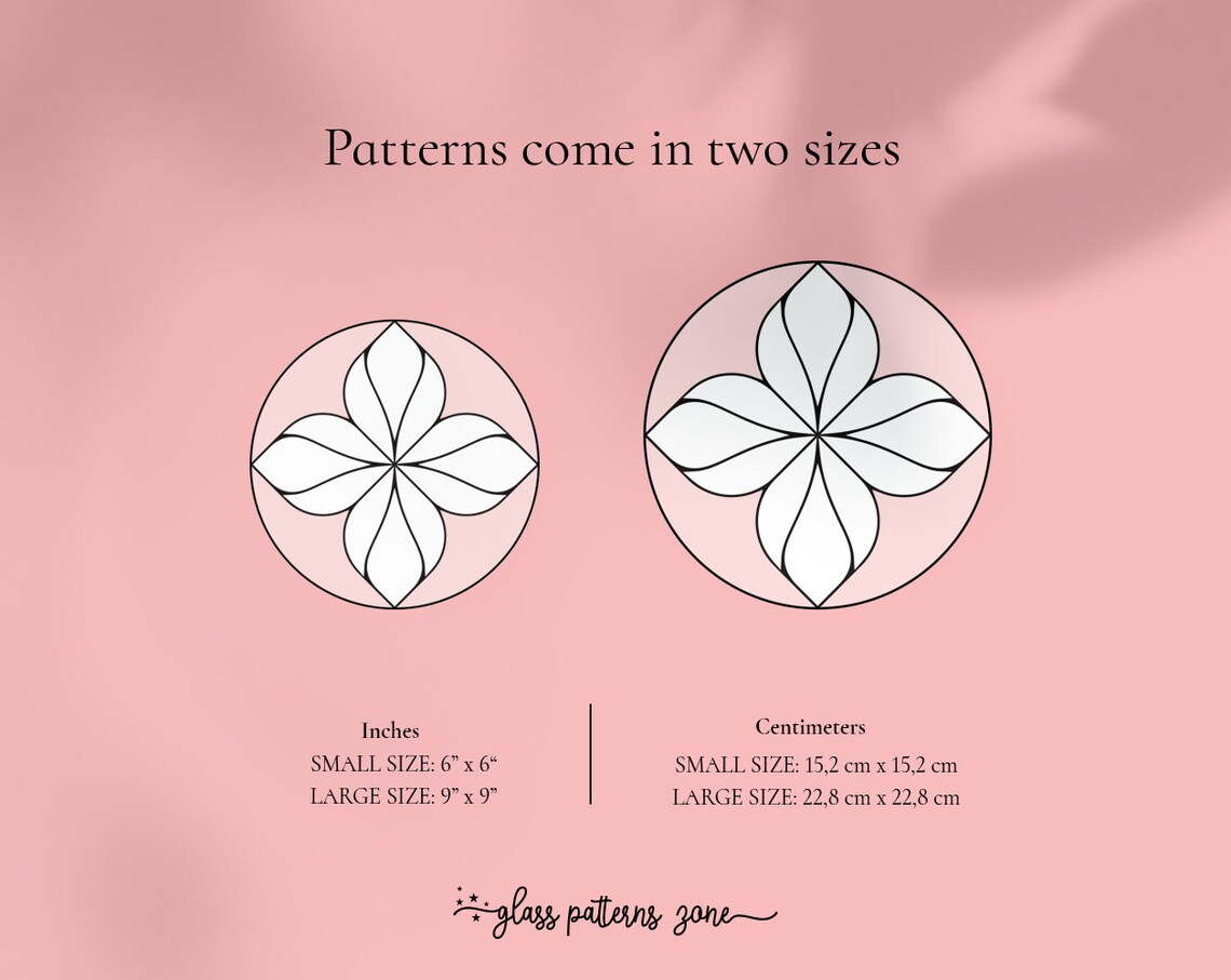 FLORAL ORNAMENT Stained Glass Pattern Stained Glass Etsy