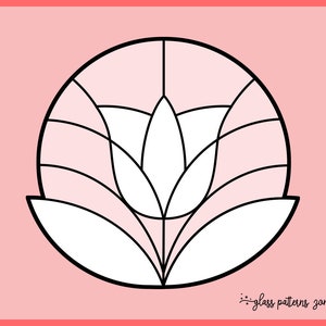 TULIP, Stained Glass Pattern, Stained glass patterns, DIY stained glass,