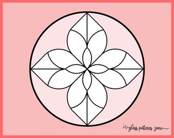 DAMASCUS Stained Glass Pattern: DIY Geometric Design (PDF Pattern)