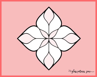 Damascus Stained Glass Pattern: DIY Floral Design (PDF Pattern)