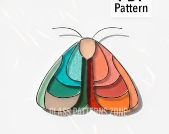 Moth Stained Glass Pattern: DIY Beginner Project (PDF Pattern)