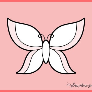 BUTTERFLY, Stained Glass Pattern, Stained glass patterns, DIY stained glass