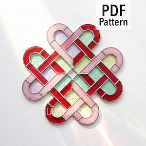 Padrão de vitral com nó celta (padrão em PDF)