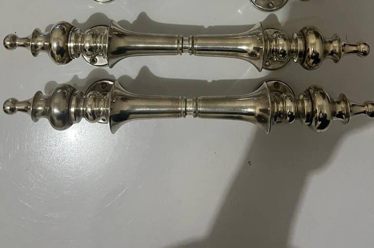 Vintage Brass Door Pull Handle Long 30cm, Face Fix, With Screws Etsy