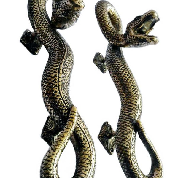 Set of 2 Pair of Left and Right Snake Door Pull handle Long 36cm