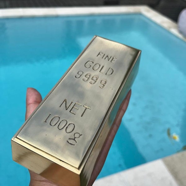 2 pieces Brass  999.9% Fake goldbar 1000gr