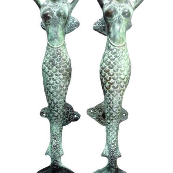 2 Stück Türknäufe Peacefull Buddha Lady Mermaid Lange 33cm