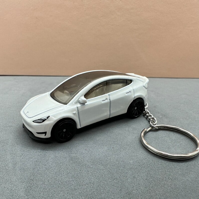 Tesla Model Y Electric Vehicle EV Mini 3d Car Keychain Keyring Etsy