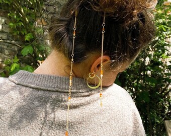 Haarschmuck Moon Goddess I handmade hair jewelry I gold hair accessories
