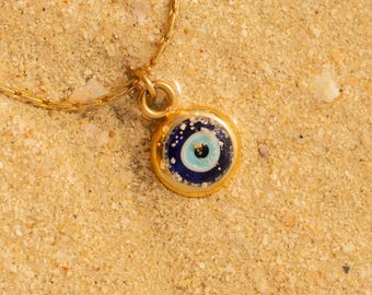 Ocean Evil Eye Halskette I 18k gold plated Stainless Steel necklace I nazar necklace