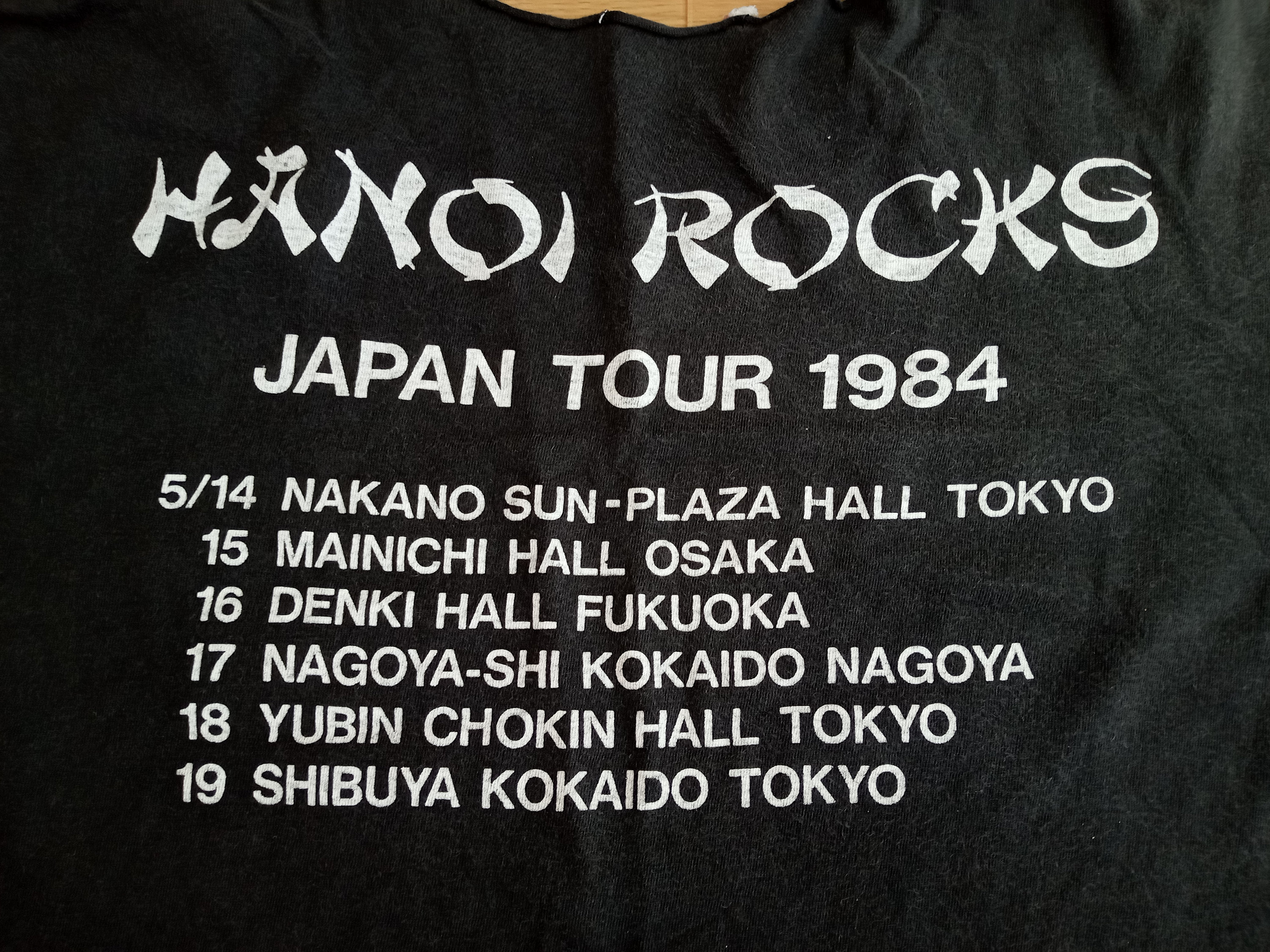 Hanoi Rocks Tour Tee Japan 1984 Official Michael Monroe Andy
