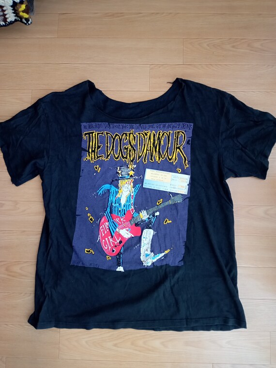 Dogs D'Amour Tour Tee Ticket Stub Whiskey A Go Go T Shirt Glam Rock Sunset Strip 1989