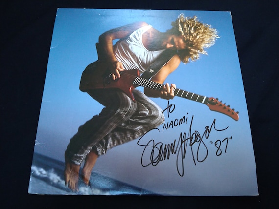 Original Authentic Signed Sammy Hagar LP Album 1987 Vintage Rare