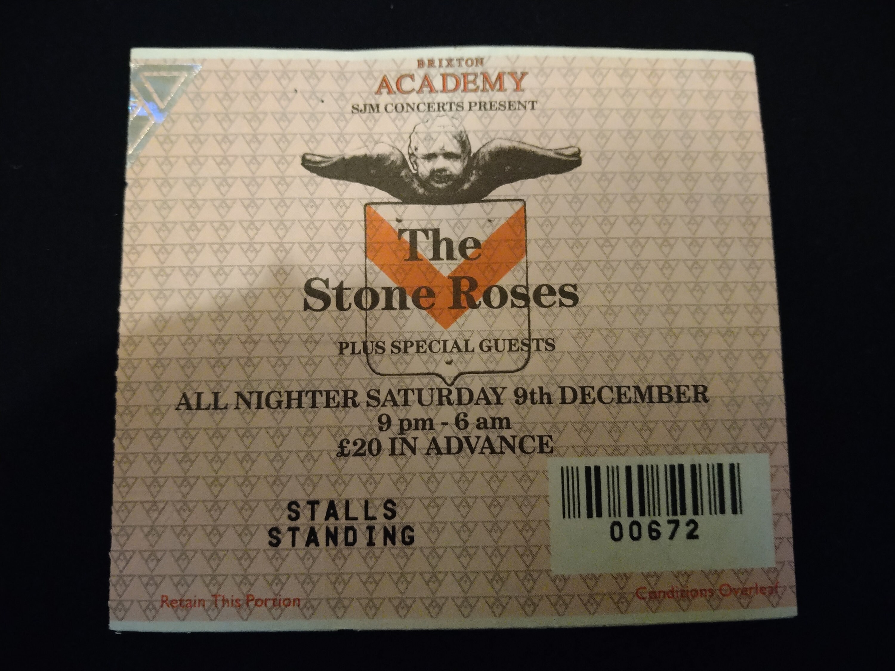 The Stone Roses Ticket Stub Brixton Academy 1995 Ian Brown Mani