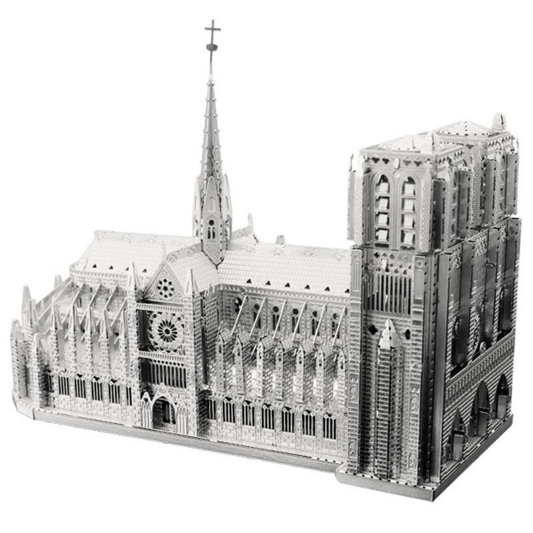 Notre Dame De Paris 3D Wooden Puzzle, DIY 3D Puzzle, Wood Desk