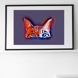 Rainbow Cat Wall Art - Rainbow Kitten - Gifts for Cat Lovers - Mother's ...