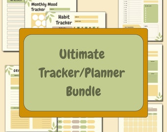 Self Care Planner und Tracker DRUCKBARE Dankbarkeit Journal Self Love Care Wellness Day Organizer Schlafgewohnheit Mood Tracker