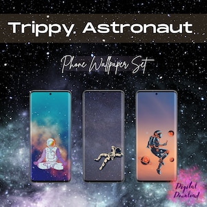Space Phone Wallpaper - Outer Space Phone Background - Astronaut Wallpaper - Astronaut Art - Gifts for Space Lovers - Digital Wallpaper