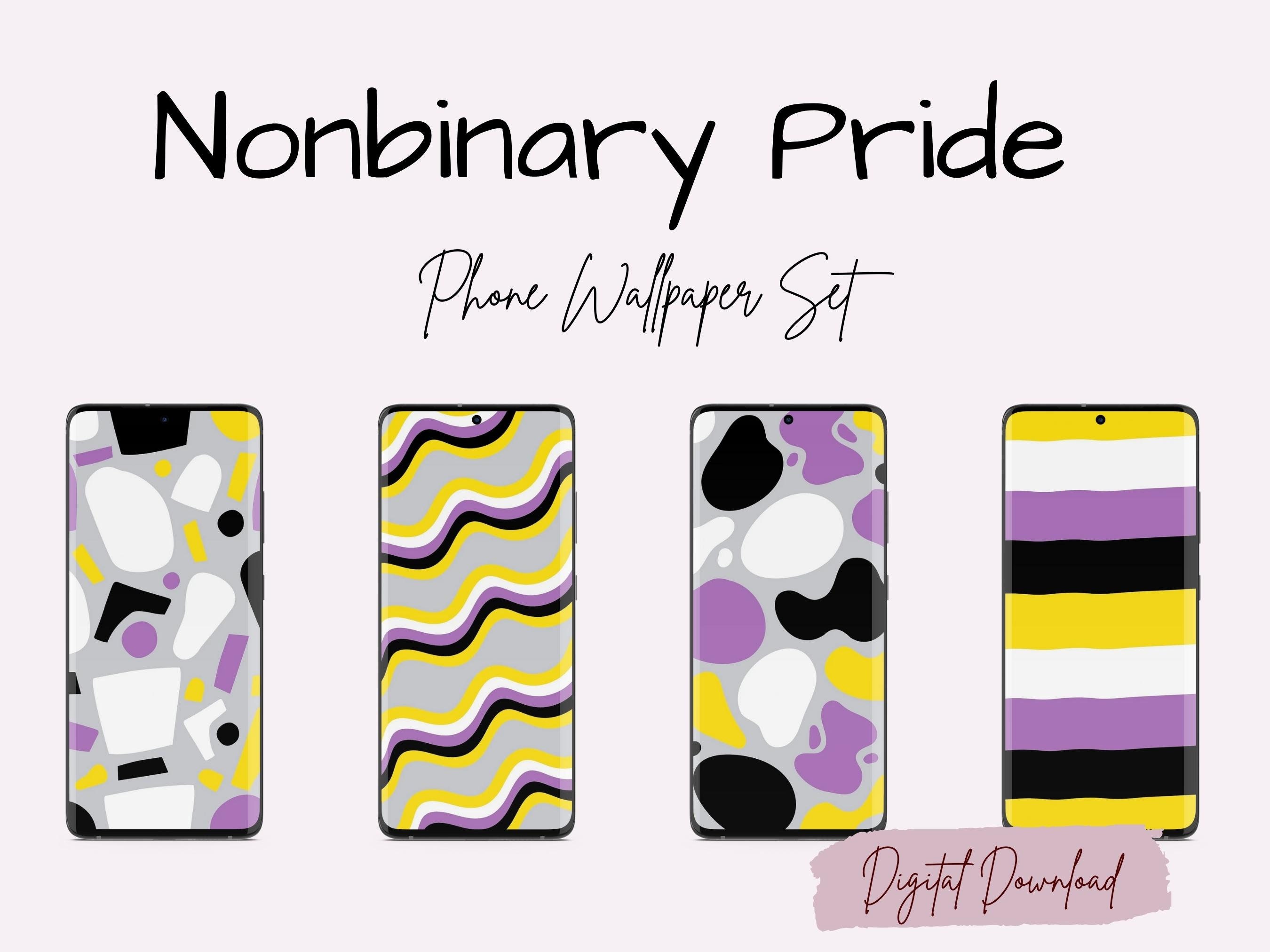 Nonbinary pride seamless pattern with ranbow and flowers LGBT pride month  wallpaper Nonbinary watercolor clipart Stock Illustration  Adobe Stock