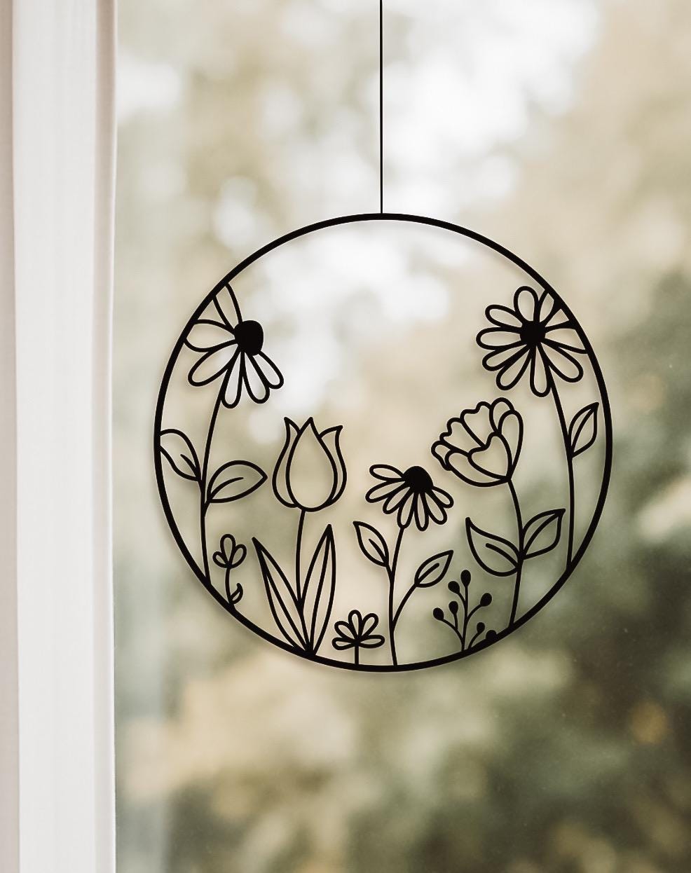 Hängende blumen fenster