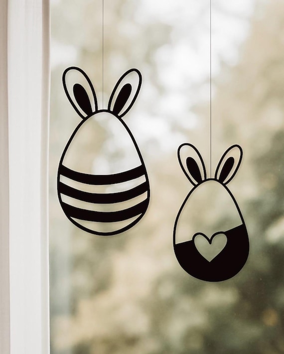 Eier zum Aufhängen | Fensterdeko Ostern | Fensterdeko hängend | Frühlingsdeko | Osterdeko 3D Druck