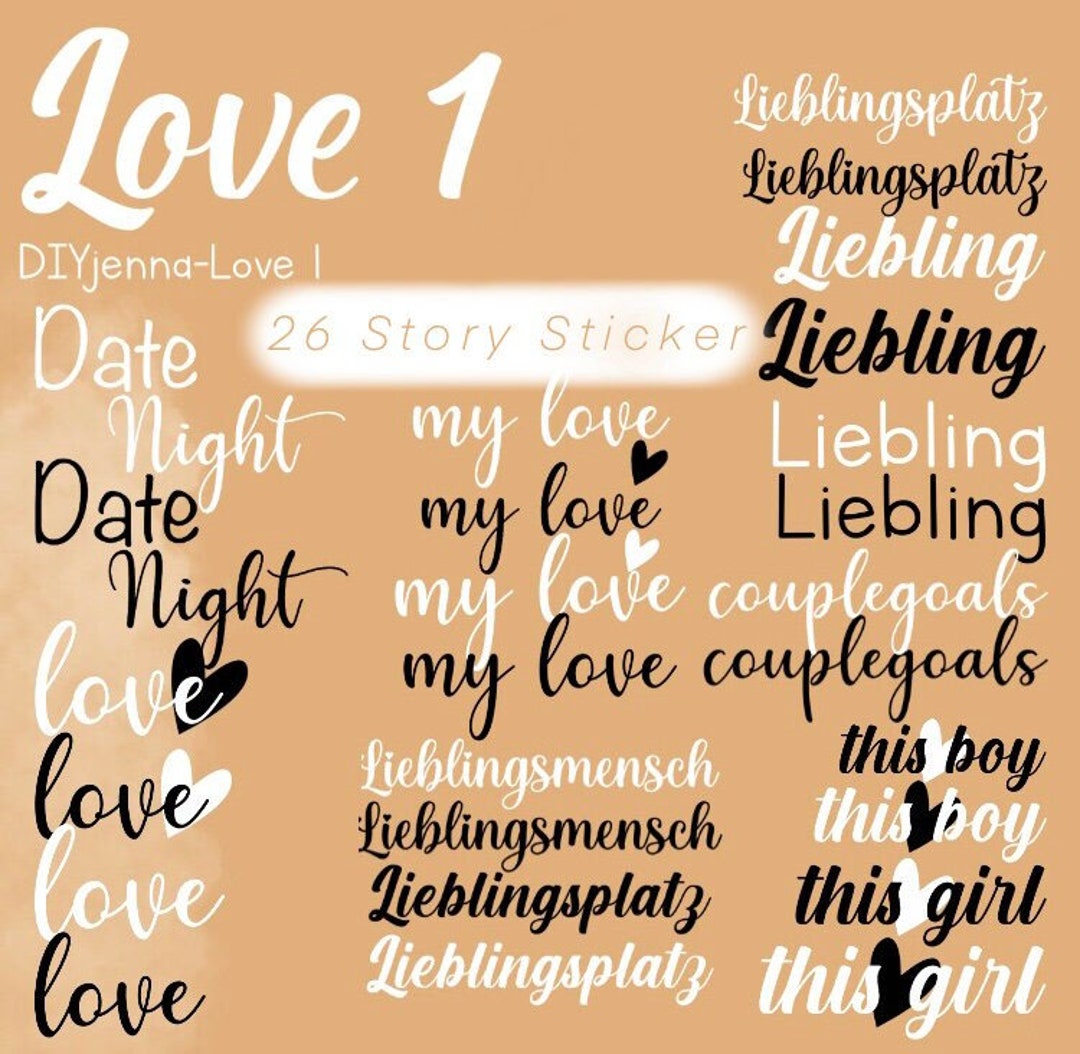 Story Sticker Instagram Love - Etsy