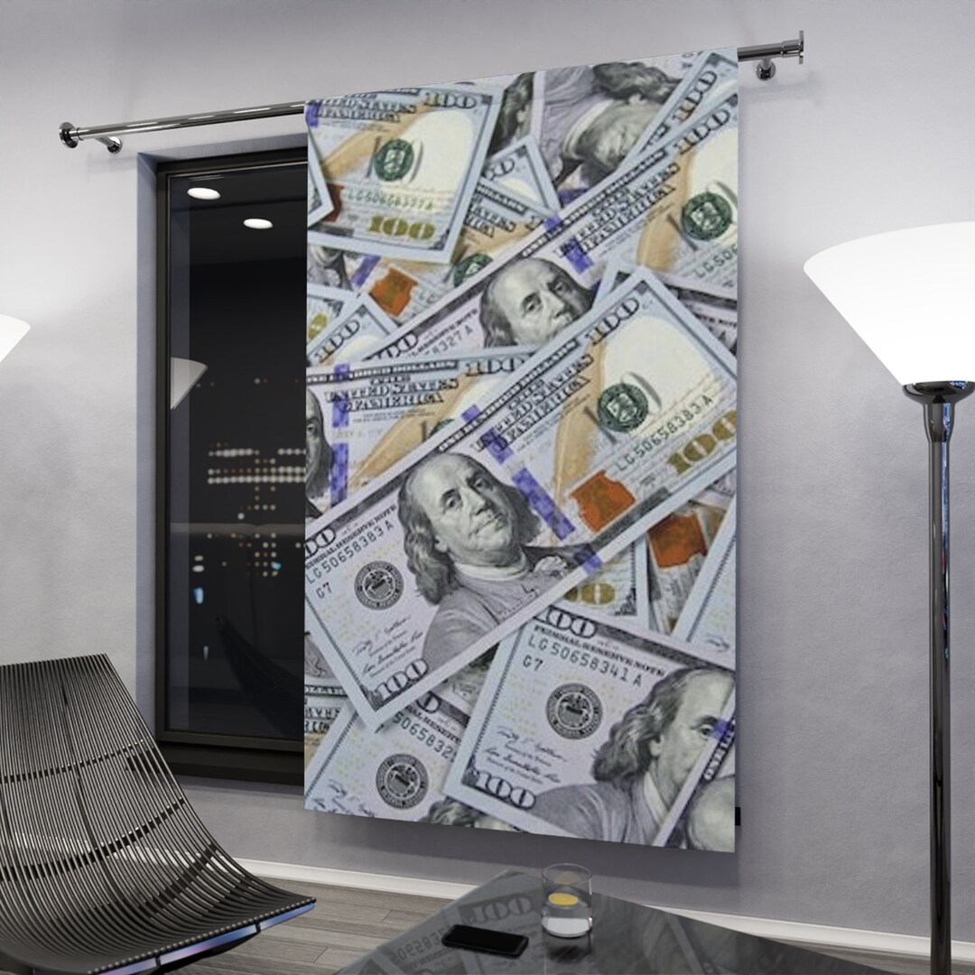 Money Window Visualization 100 Dollar Bills Curtian, Money Window Curtains 1 Piece - Etsy