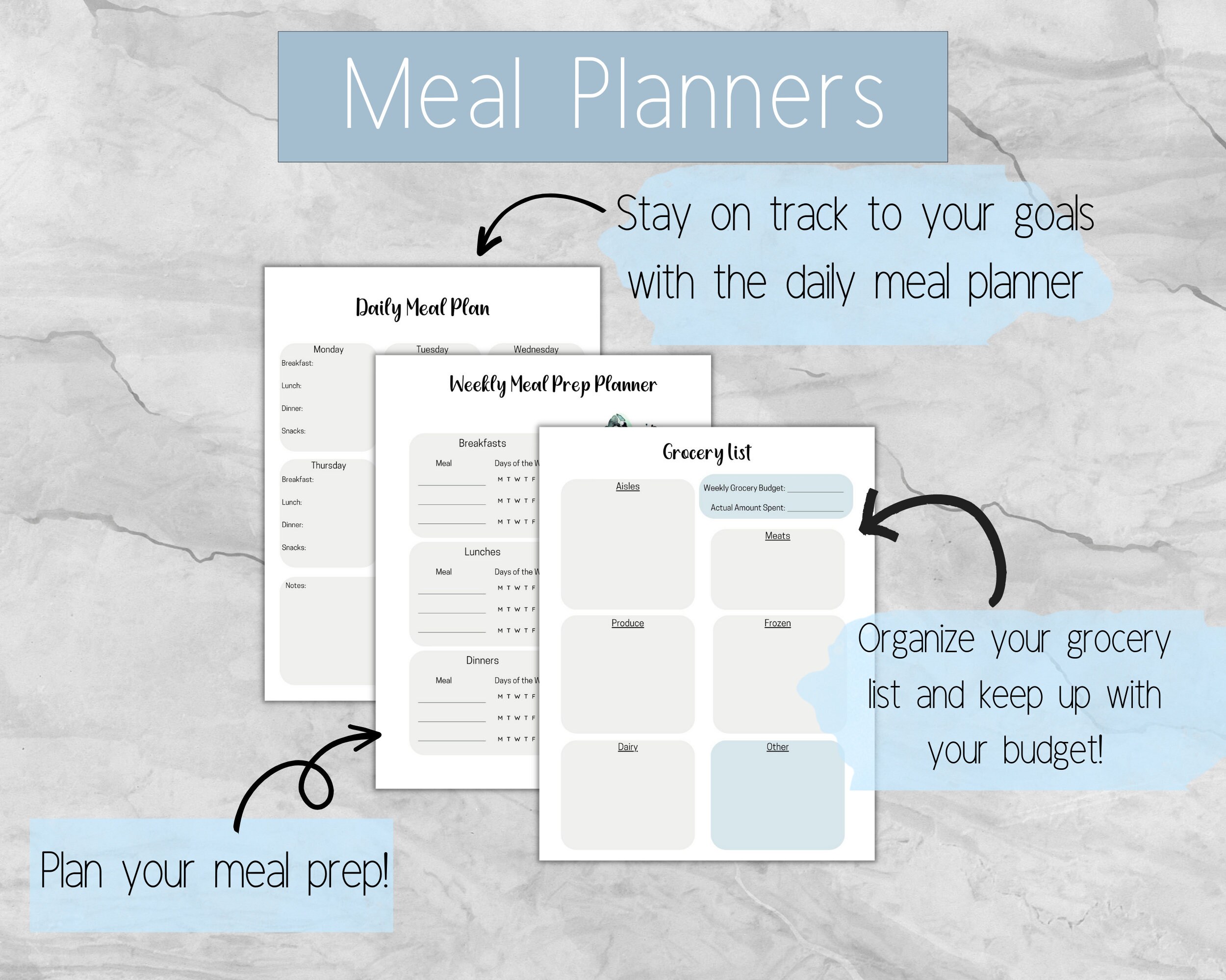 Printable Planner Agenda Daily Planner Weekly Planner Monthly Calendar ...