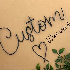Custom Wire Words, Personalised Wire Sign, Wire name, Phrases, Wire Quote Sign, Wire Wall Art, Home Decor, Custom Wire Sign, Bedroom Decor