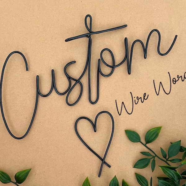 Wire Words Etsy UK