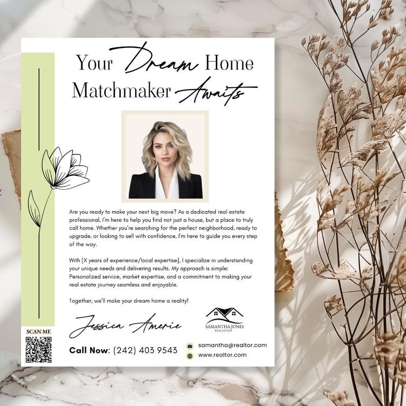 Real Estate Agent Introduction Flyer: Spring Prospecting (canva ...