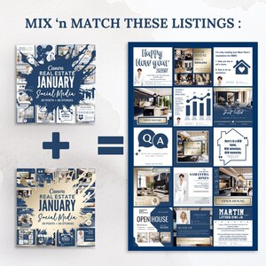January Real Estate Social Media Templates: Canva Realtor Posts image 9