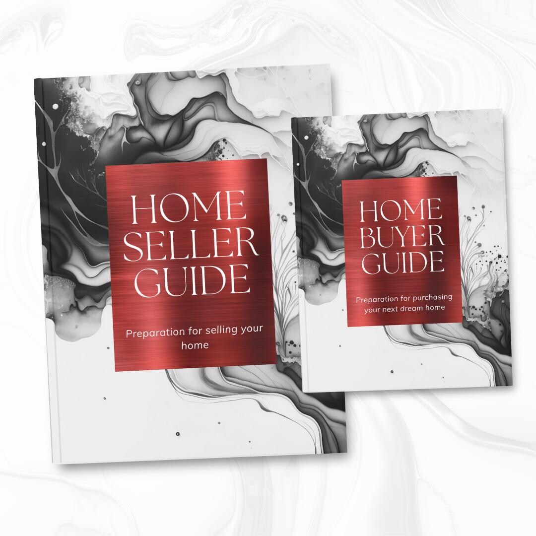 Real Estate Buyer and Seller Guide Bundle in Metallic Red and White ...