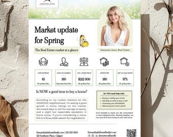 Spring Real Estate Market Update Flyer: Canva Template