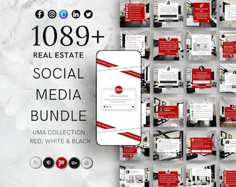 Real Estate marketing Bundle | Full Year Real Estate Templates| Social Media Canva For Realtors| Realtor instagram templates